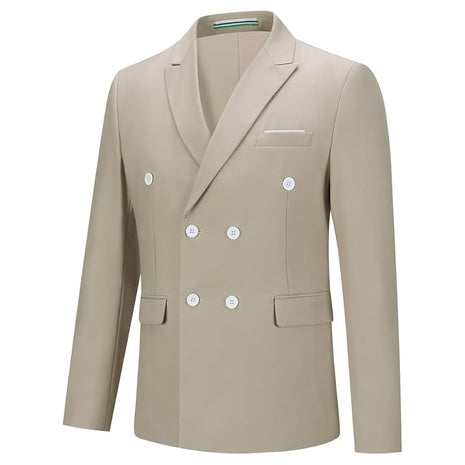 Boyland Men's Double Breasted Solid Color Sport Blazer