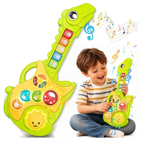2-in-1 Dinosaur Musical Guitar & Piano Toy