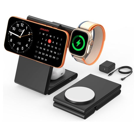 Foldable 3-in-1 Wireless Charging Station