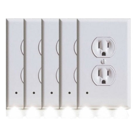 5-Pack BH Outlet Cover With Built-In LED Night Light