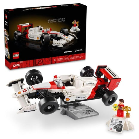 LEGO Icons McLaren MP4/4 & Ayrton Senna Minifigure Model Car Kit