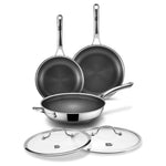 3-Piece DOTCLAD Hybrid Stainless Steel Cookware Set With Lid