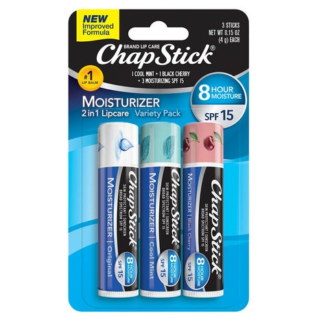 3 ChapStick Moisturizer SPF 15 Lip Balms