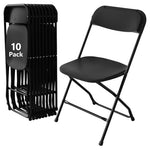 10-Pack 350lbs Capacity Plastic Folding Chairs