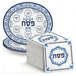 50 Piece Pesach Seder Plates With Napkin Set