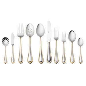 Mikasa Regent Bead Gold 65-Piece 18/10 Stainless Steel Flatware Set (Service for 12)