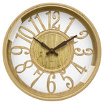 12" Silent Non Ticking Vintage Faux Wood Wall Clocks