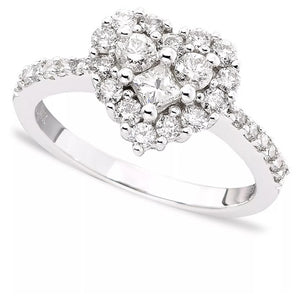 Classique by EFFY Diamond Heart Ring in 14k White Gold