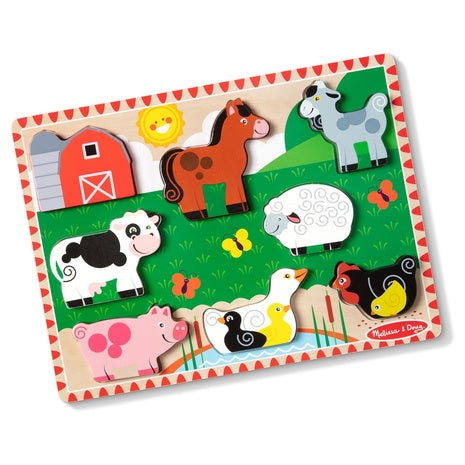Melissa & Doug Farm Wooden Chunky Puzzle