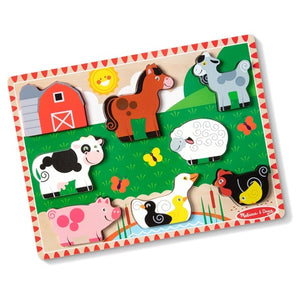 Melissa & Doug Farm Wooden Chunky Puzzle