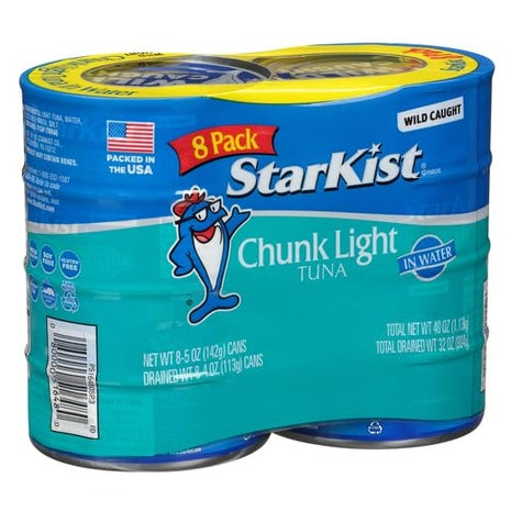 8 Cans StarKist Chunk Light Tuna in Water