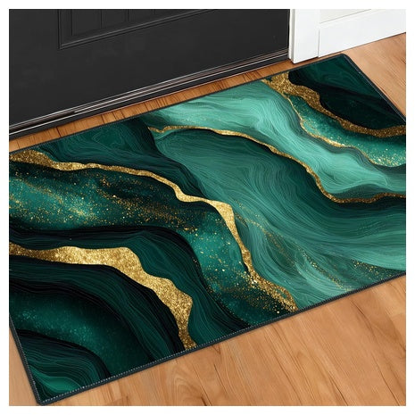2' X 3' Anna Queen Green Gold Abstract Area Rug (2 Colors)
