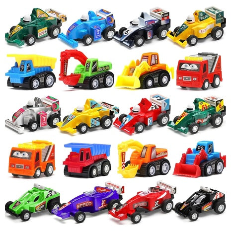 20 Pull-Back Car & Truck Set