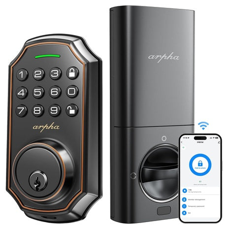 Keyless Entry WiFi Smart Keypad Front Door Deadbolt