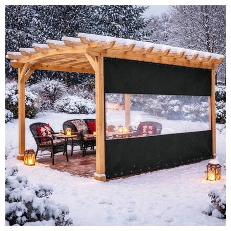 7 X 10 Ft Covers & All Heavy Duty Outdoor Clear Panel Curtain