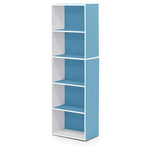 Furinno 11055 5-Tier Reversible Color Open Shelf Bookcase