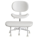 Pinmoco Extra Wide Armless Office Chair For Cross Legged Sitting