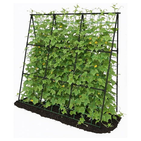 49.4" X 49.4" Metal Garden Trellis With Plastic-Coated Steel Pipe