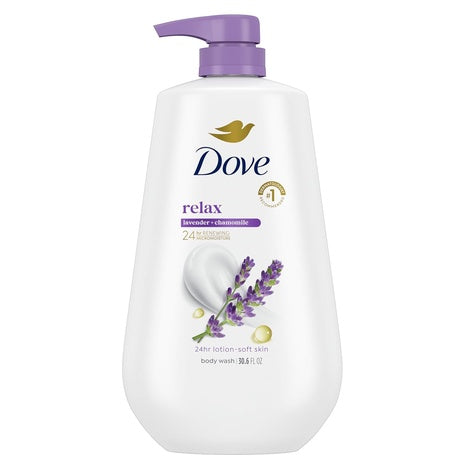 3 Bottles Dove Lavender Oil & Chamomile Body Wash