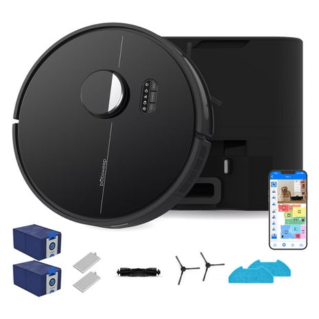 Dustin Wi-Fi Connected Self-Emptying Robot Vacuum Cleaner And Mop