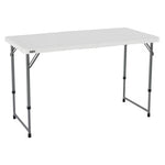 4ft Lifetime Height Adjustable Indoor/Outdoor Folding Table