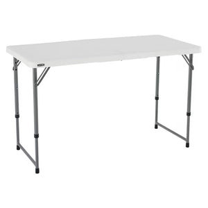 4ft Lifetime Height Adjustable Indoor/Outdoor Folding Table