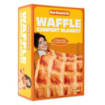 65" Soft Fleece Throw Blanket With Butter Square