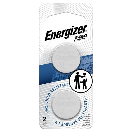 2-Pack Energizer 2450 Lithium Coin Battery