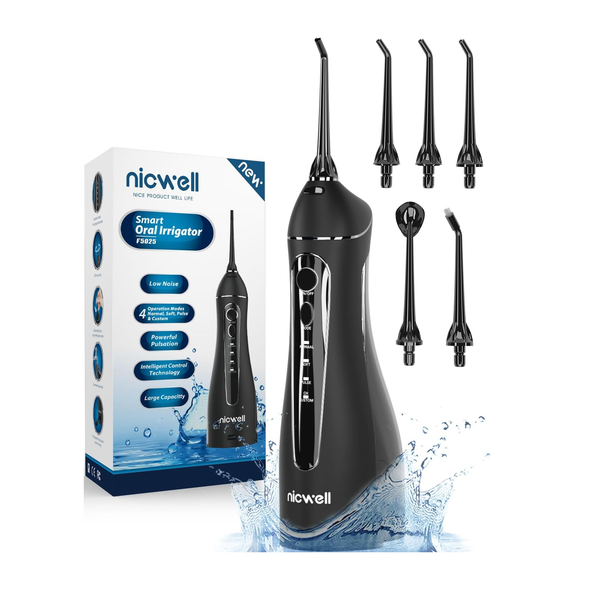 Nicwell Water Dental Flosser - High Pressure Water Pulse Teeth Cleaner