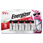 4-Pack Energizer MAX 9V Alkaline Batteries