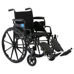 Medline Lightweight Adult Wheelchair with Swing-Back Arms & Elevating Leg Rests