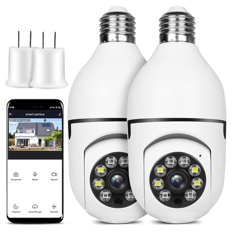 2-Pack Light Bulb Security Camera