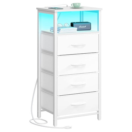 LED Night Stand w/ Charging Station