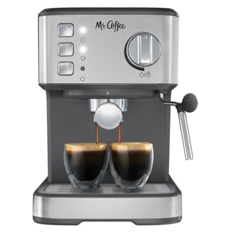 Mr. Coffee Compact Espresso Maker With Steam Wand