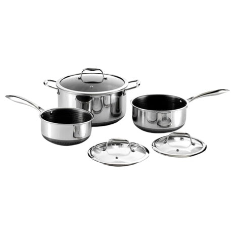 HexClad Hybrid Nonstick 6-Piece Pot Set With Trivets, 2, 3, 8-Quart Pots