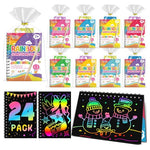 24-Pack Rainbow Scratch Art Notebooks