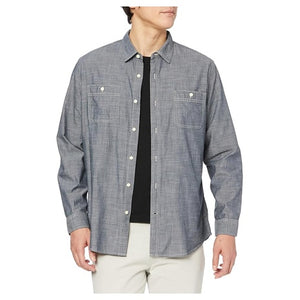 Men's Regular-Fit Long-Sleeve Chambray Shirt