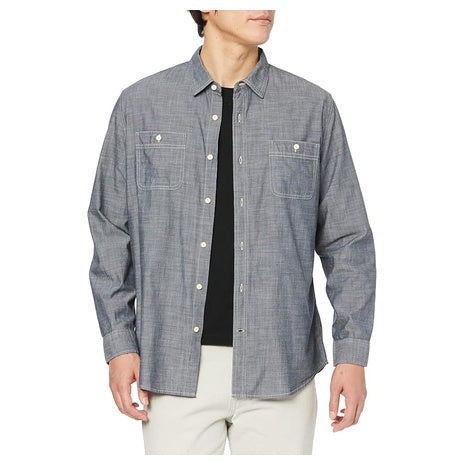 Men's Regular-Fit Long-Sleeve Chambray Shirt