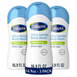 3-Pack 16.9oz Cetaphil Ultra Gentle Refreshing Body Wash