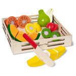 Melissa & Doug Wooden Cutting Fruit Toy Food Set
