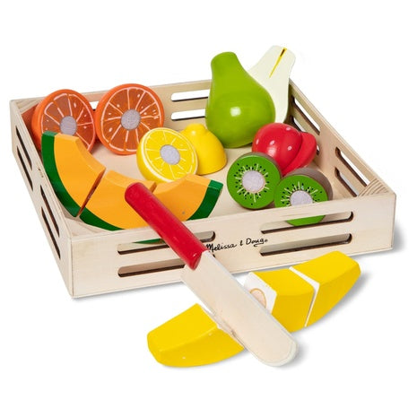 Melissa & Doug Wooden Cutting Fruit Toy Food Set