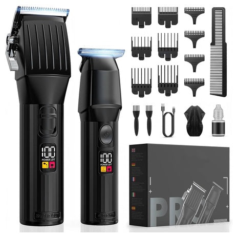 Professional Hair Clippers & Beard Trimmer Kit