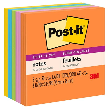 5 Post-it Super Sticky Notes Pads