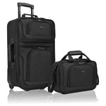 U.S. Traveler Rolling Carry-on Suitcase & Tote Set