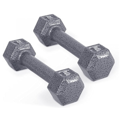 5-Lb-Pair CAP Barbell Cast Iron Hex Dumbbell