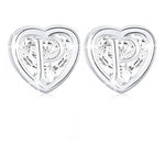 18K Gold Plated Heart Initial Earrings (All ABC's)