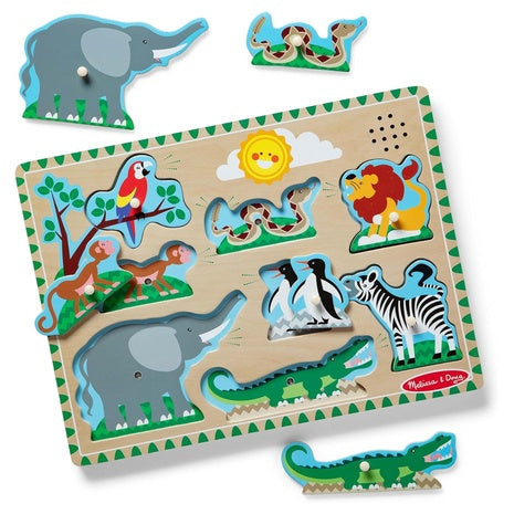 Melissa & Doug Zoo Animals Sound Puzzles
