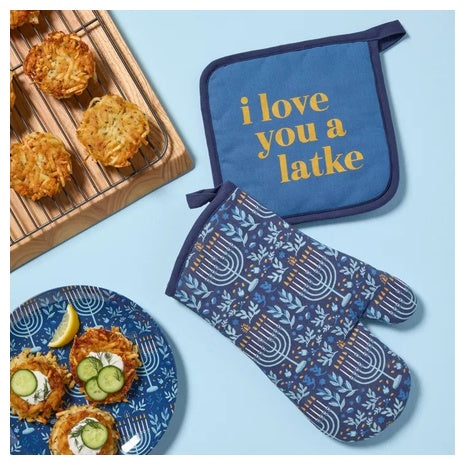 I love you a Latke Pot Holders