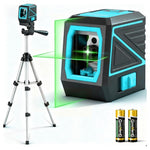 100 ft Green Cross Line Laser Level with Tripod