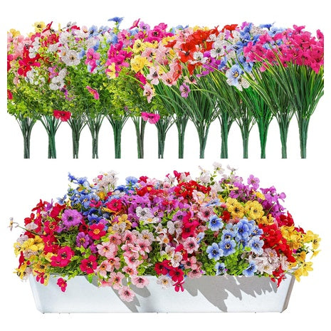 56 Colorful Artificial Fake Plants Flowers Bundles